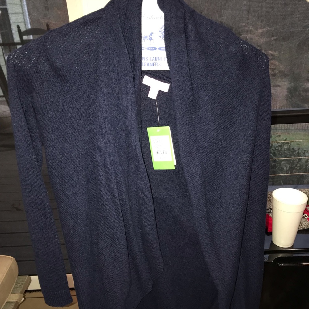 navy blue lily pulitzer cardigan